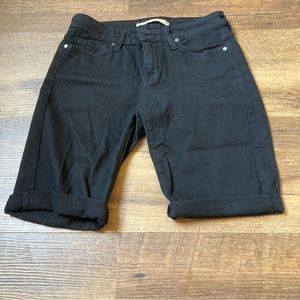 Vince Black Rolled Denim Jean Shorts Women’s Size 27
